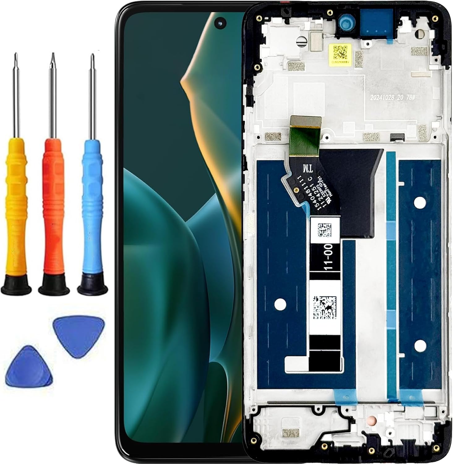 for Motorola G 5G 2025 Screen Replacement for Moto G 5G 2025 Screen Replacement with Frame XT2513V XT2513-1 XT2513-2 LCD Display digitizer Touch Screen Black 6.7 Inch