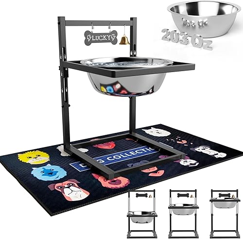 Miniatura 8 de SHAINFUN Cuencos elevados para perros y gatos medianos, soporte elevado para gatos o perros con altura ajustable y dos cuencos de acero inoxidable