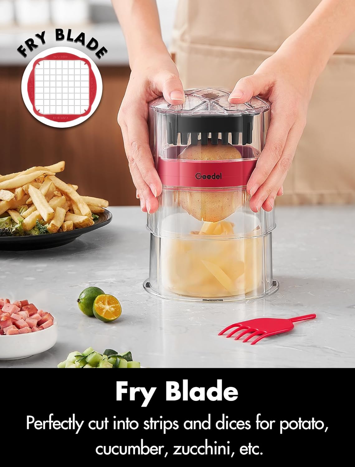 French Fry Cutter, Profal Home Style On Chopper, Vetable
