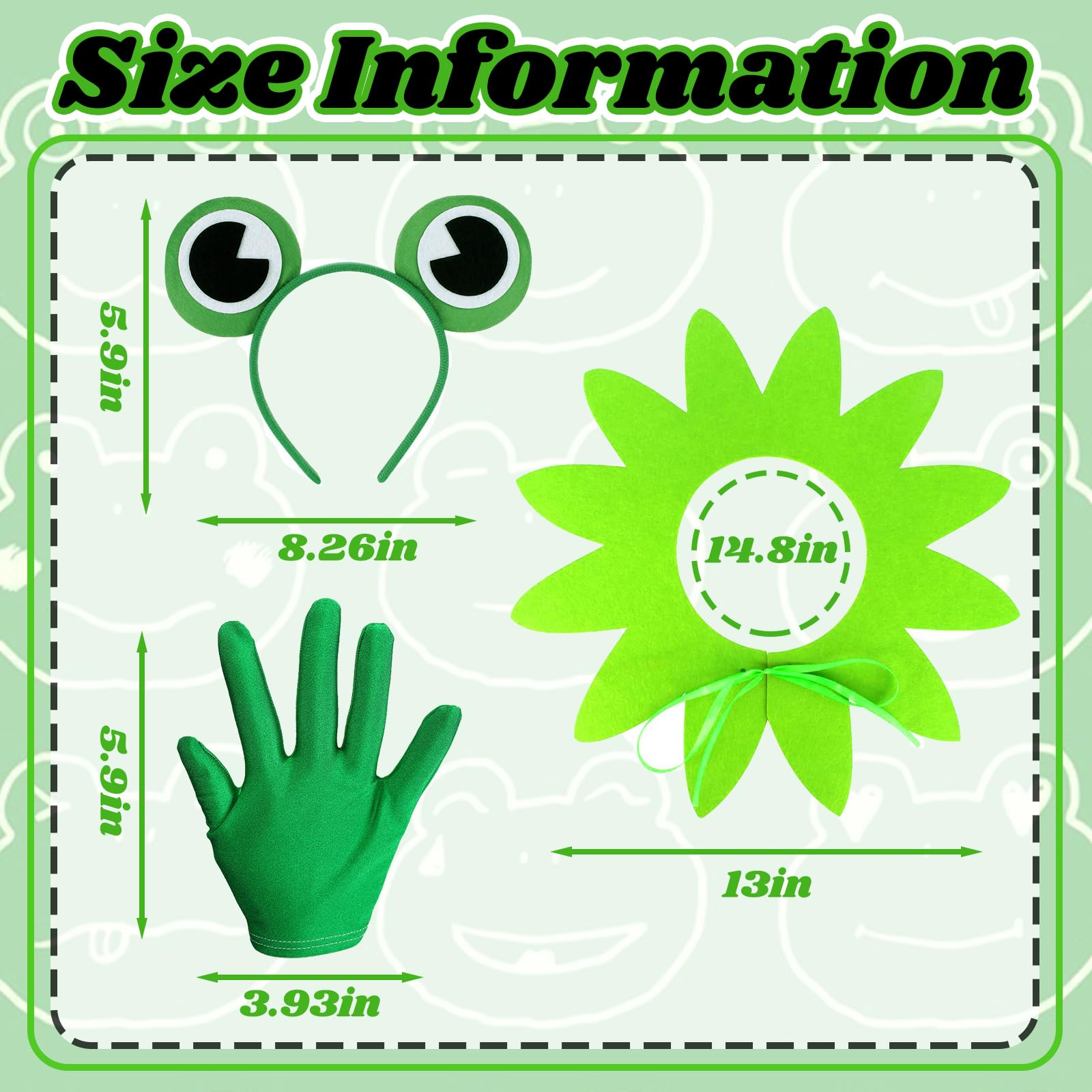Kyndara 3Pcs Frog Costume Accessories Set - Image 2