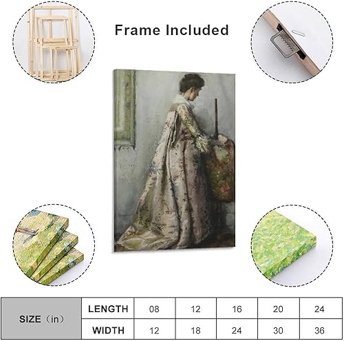 Miniatura 10 de The Silk Gown, Portrait of Maria Tuke Sainsbury-Henry Scott Tuke Wall Art Picture Painting Poster Canvas Print Posters Artworks Bedroom Living Room