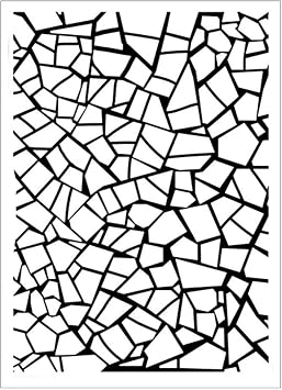 Arbuya Craked Glass Texture 3D Plastic Embossing Folders for Card Making or Journaling DIY Template Photo Album Paper Handmade Scrapbooking Craft Decoration Mold 5"x7"