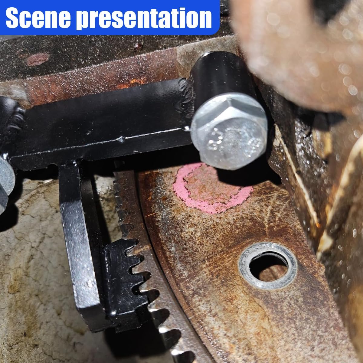 Flywheel Locking Tool, Car Engine Flexplate Holding Locking Tool Kit for 4.8, 5.3, 5.7, 6.0, 6.2, 7.0 Engines, Automotive Repair Accessories for Most Cars (Black)