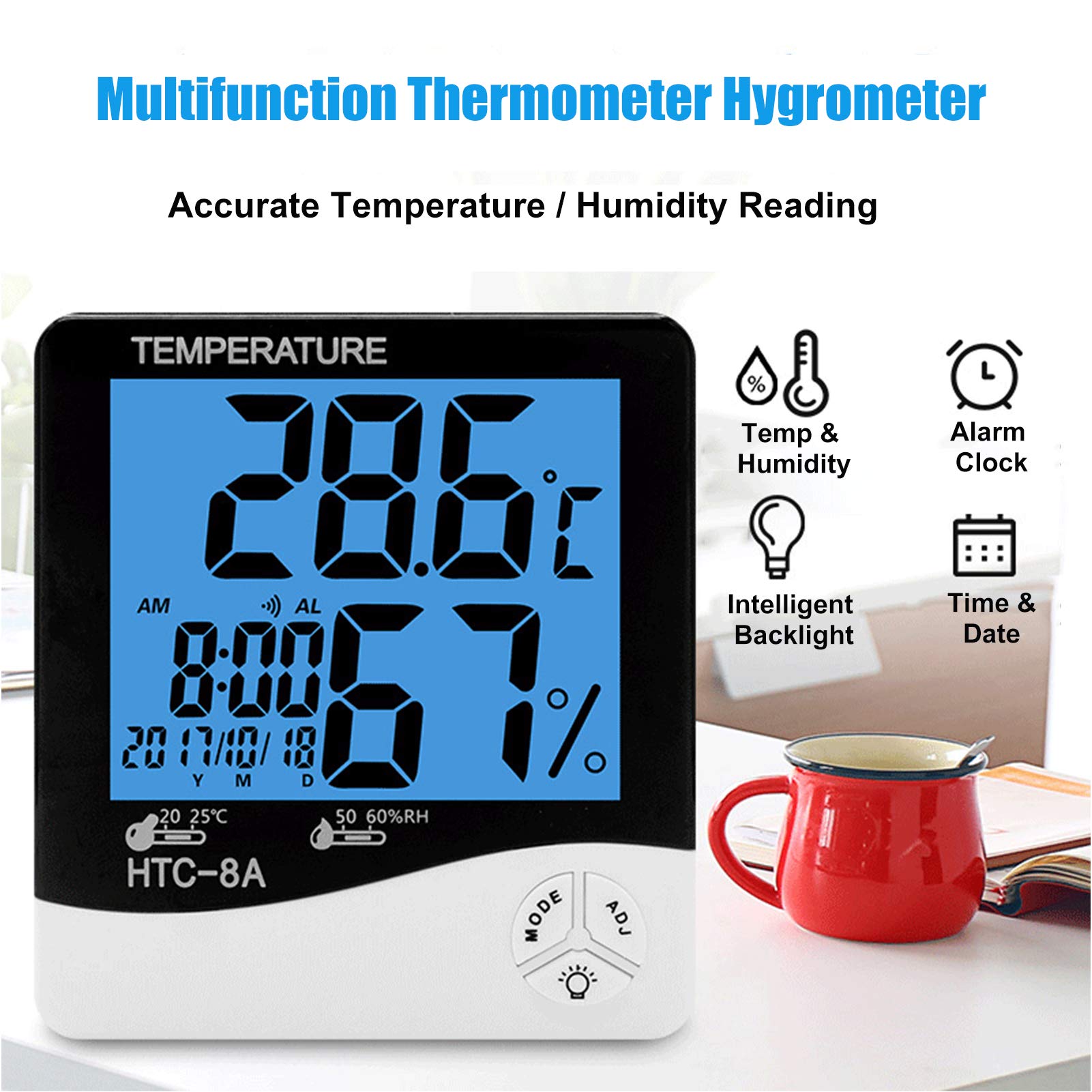 Hygromètre Numérique Intérieur Thermomètre D'ambiance Et Indicateur