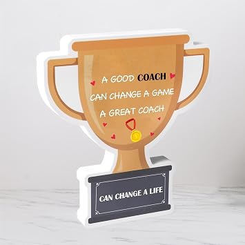 Coach Gifts Soccer Coach Gifts Wooden Sign Award Plaque Wooden Trophy Plaque for Football, Basketball, Volleyball, Baseball, Gymnastics Coaches Appreciation Gift Christmas