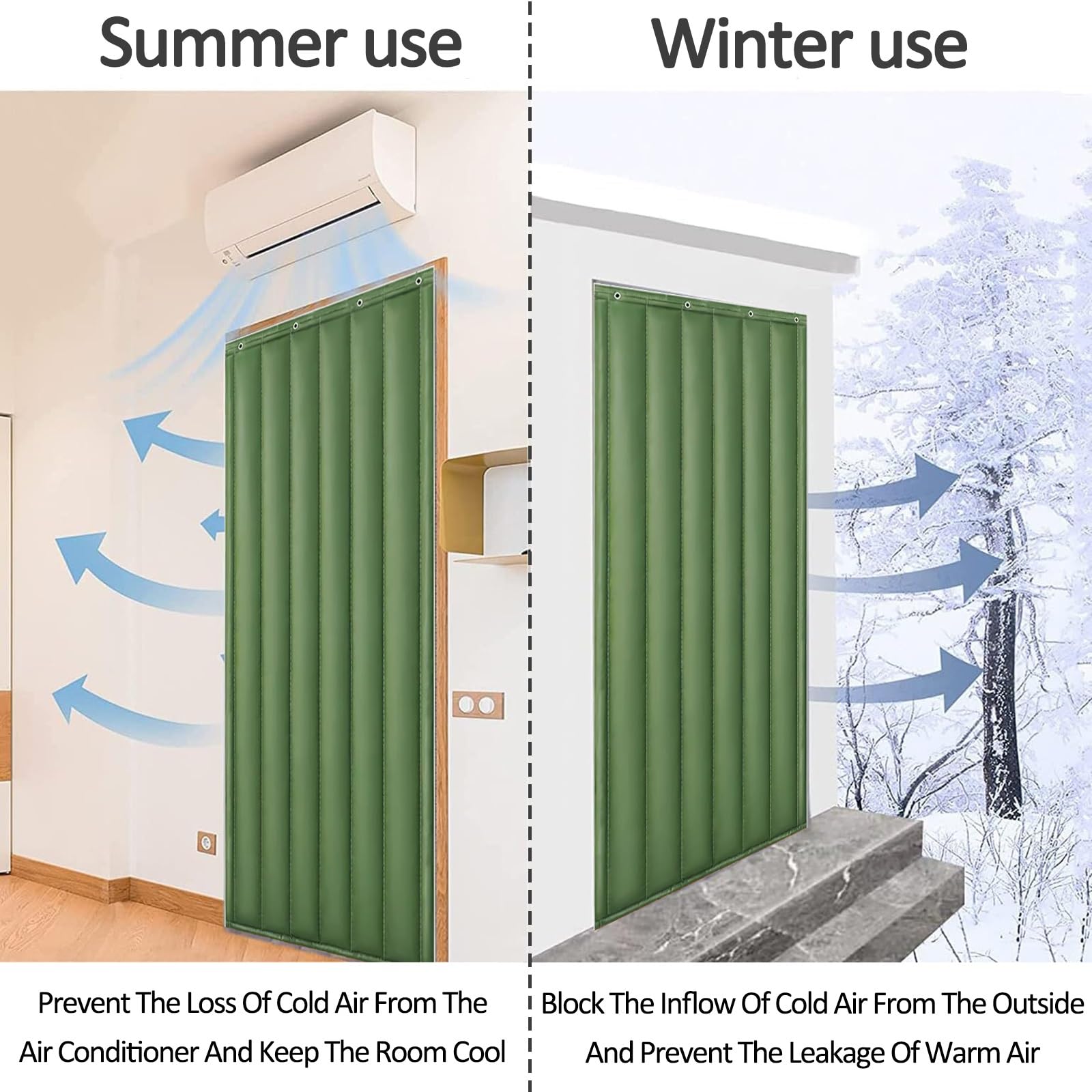 Tenda termica resistente impermeabile insonorizzata per protezione dal freddo e barriera acustica, ideale per l'ingresso del soggiorno e l'efficienza energetica