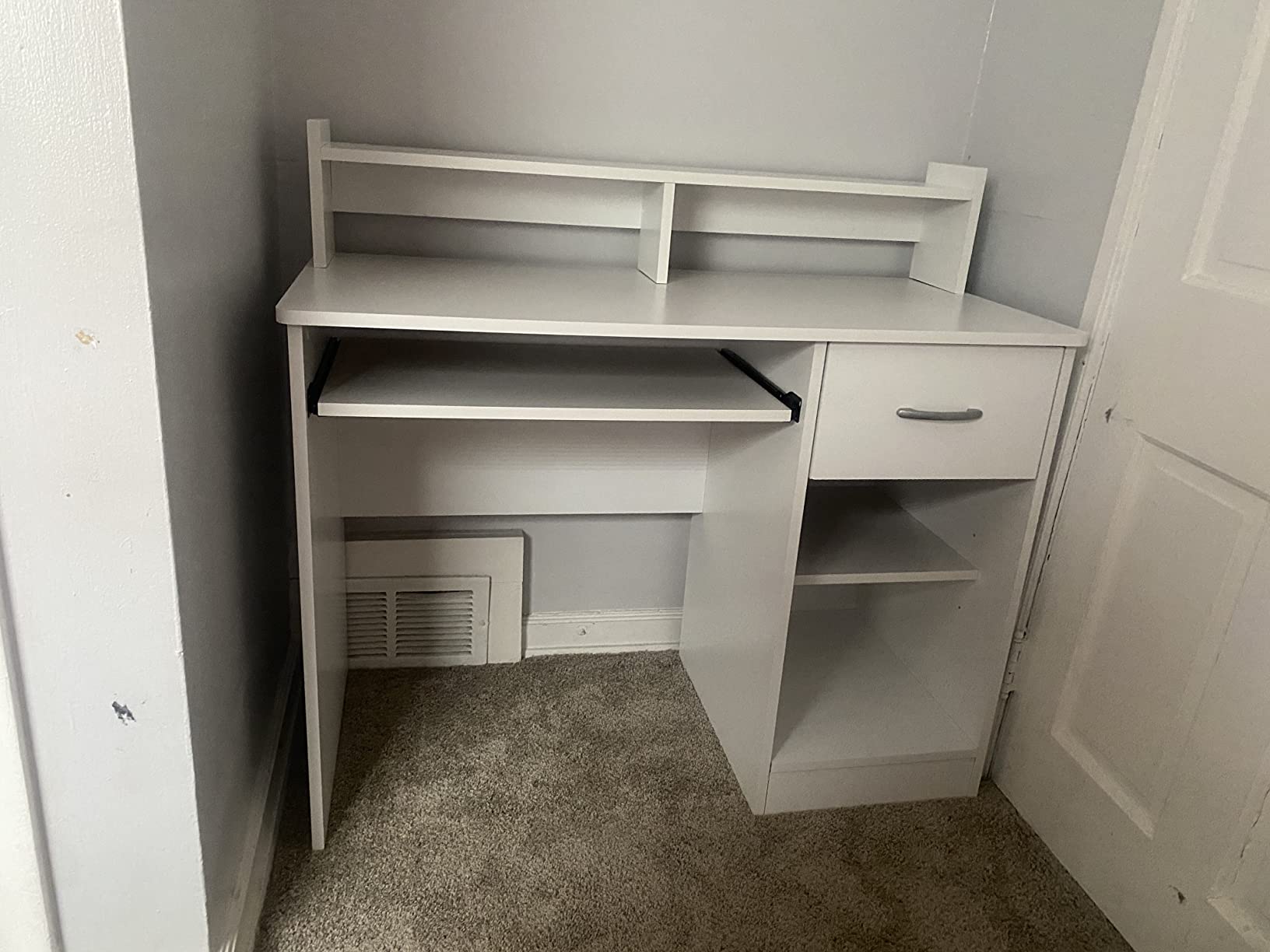 22/mo Finance South Shore Axess Desk with Keyboard Tray, Black Buy