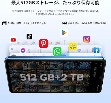 Note59 Pro+ 5G Sim-Free Smartphone Main Unit, 36GB + 512GB, Android 15