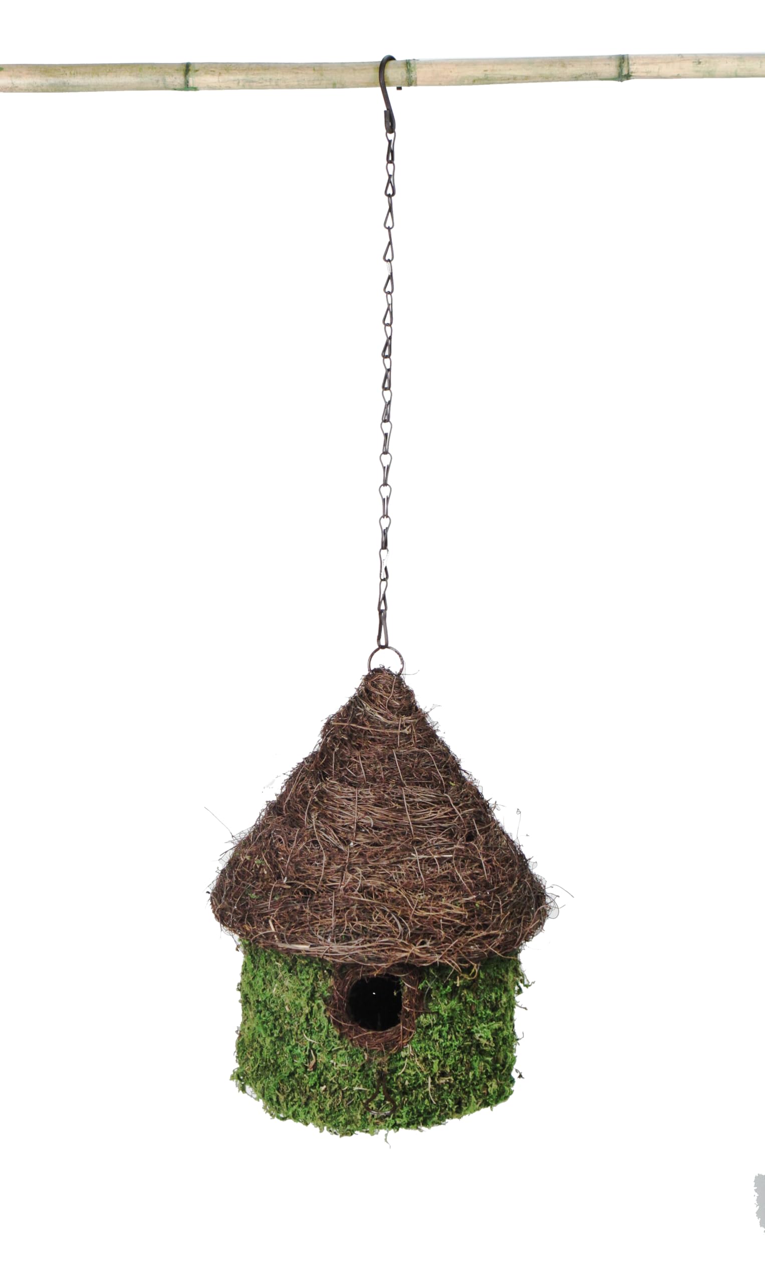 SuperMoss Pflanzbares Vogelhaus – 35,6x33 Cm, Aus MossVine, Mit Kette