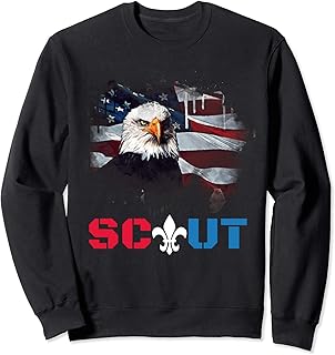 Patriotic Scout Boy Girl Scouting Lover US Flag Eagle Sweatshirt