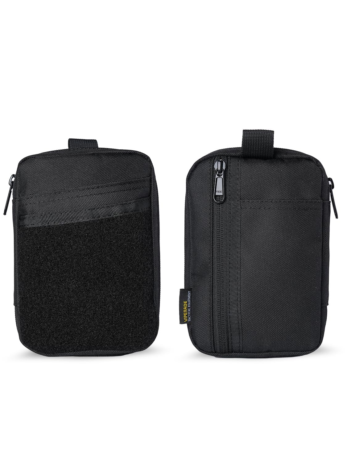 VIPERADE VE32 EDC woreczek z miejscem na naszywkę, organizer kieszonkowy Molle do codziennego noszenia, mała saszetka na pasek na multitool dla mężczyzn, Czarny, 6.29'' x 4.33'' x 1.18'', Etui