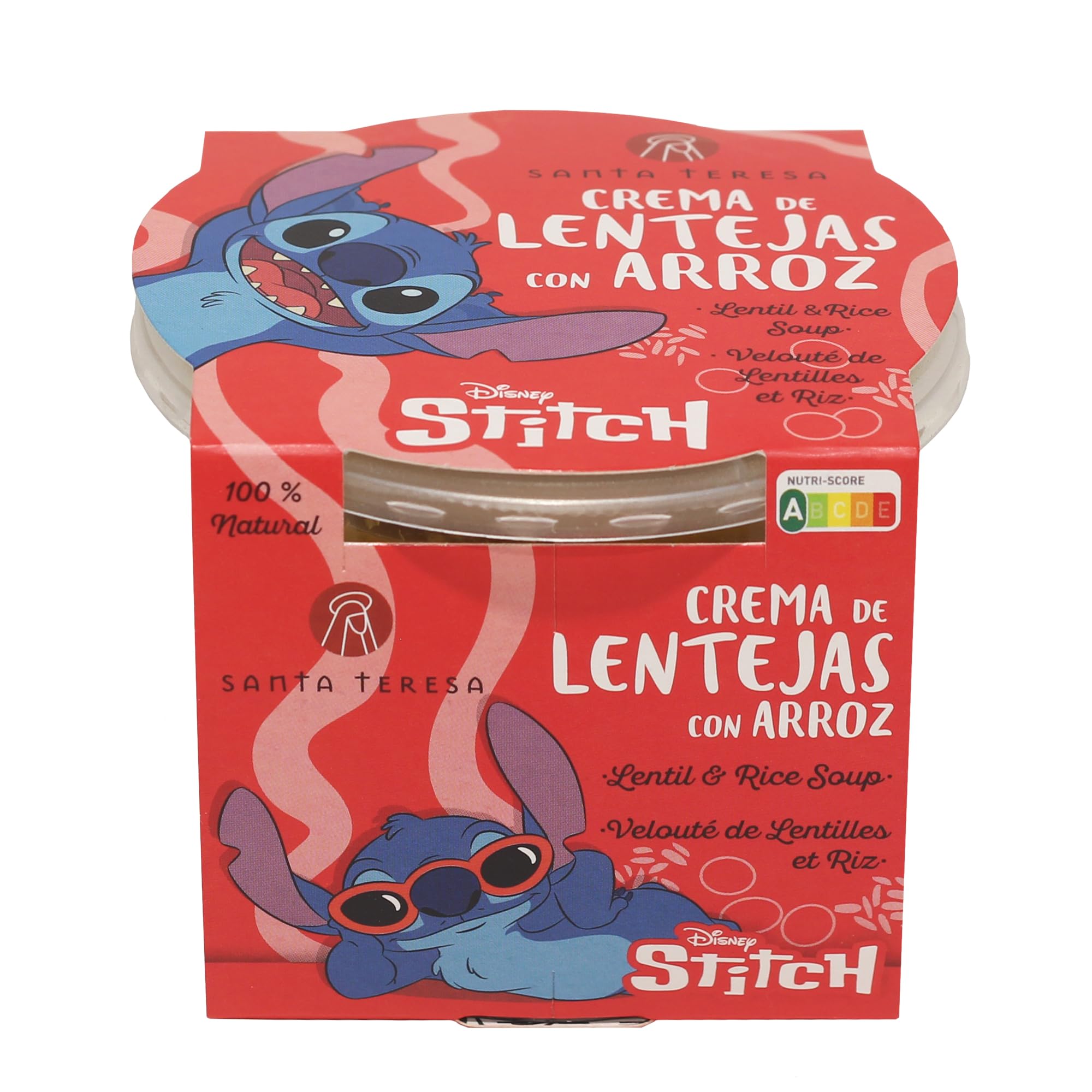 Santa Teresa - Pack Disney + Tote Bag Stitch. Pack de 4 Cremas de Verduras, Gazpacho Suave, Membrillo Sin Azúcar en Lonchas y Tote Bag Stitch.