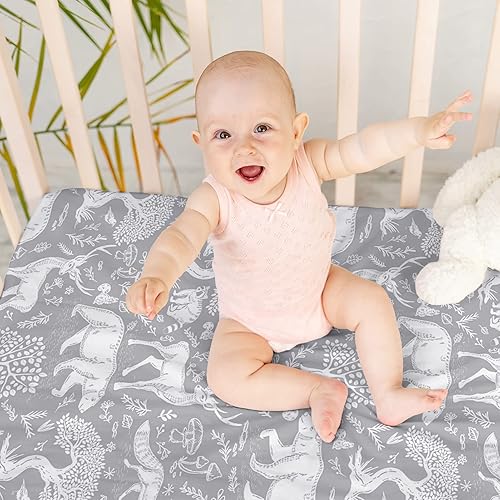 Miniatura 2 de Woodland - Sábanas ajustadas para cuna para bebé, sábana de algodón orgánico suave para niños y niñas, se adapta a colchones estándar para cuna y