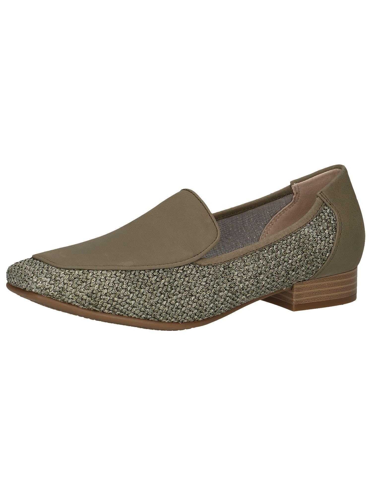 CAPRICE Women's slip-ons Elegant Flat, Green (Cactus Comb), 6.5 UK