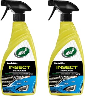 Turtle Wax Car Insect Remover 500ml x2 - Eliminate Tough Insect Stains & Bird Droppings From Your Vehicle - Removes all Bug, Tar, Tree Sap & Tough Stains From any Car Motorbike, Wagon Or Caravan