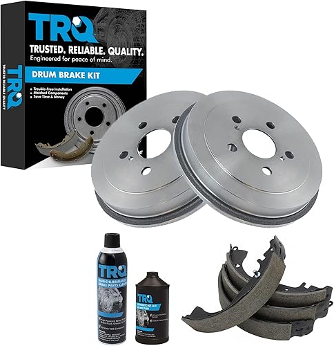 TRQ Kit de tambor y zapata de freno trasero compatible con Toyota Celica 2000-2005 2003-2008 Corolla 2004-2008 Prius