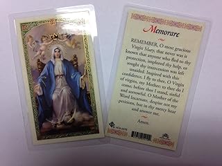 Holy Prayer Cards for The Prayer for Memorare Set of 2.