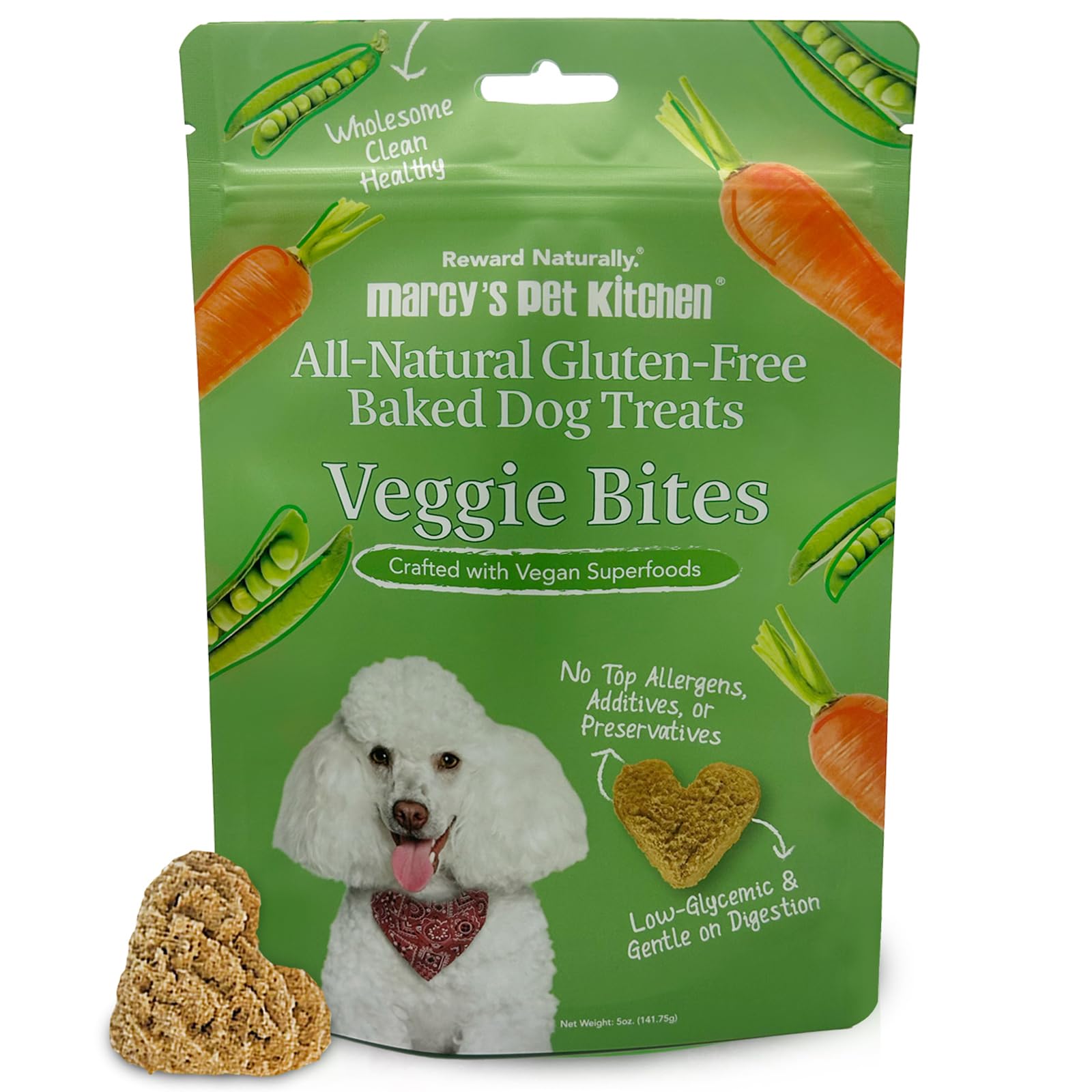 Marcy's Pet Kitchen-Diabetic Dog Treats-Vet Recommend-No Preservatives - Crunchy, Superfoods, All Natural-Vegan Homemade,-Gluten Free-for Sensitive Stomachs-Made in The USA Only.