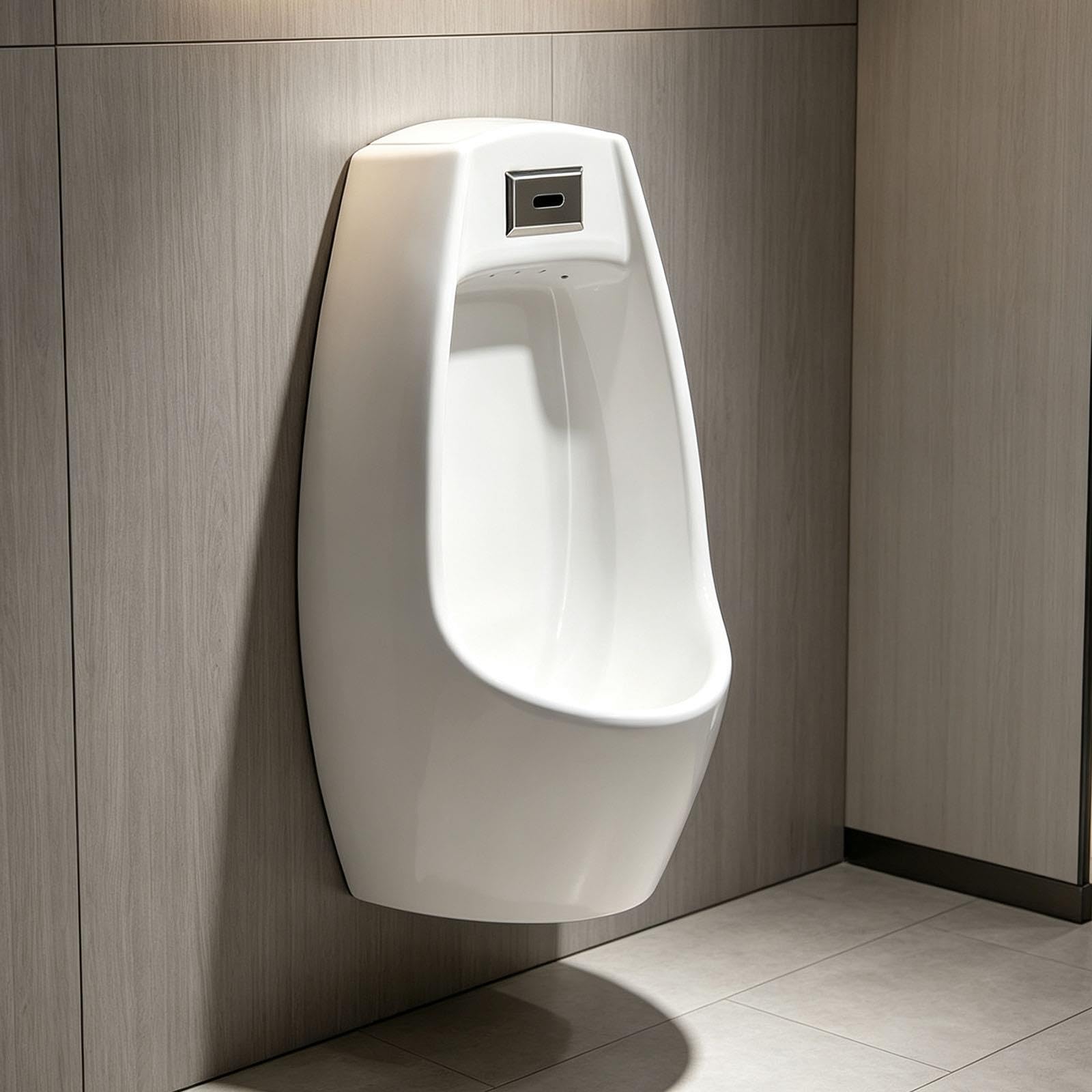 Intelligent Sensor Flush Male Urinal, Splash-Proof Wall-Mounted