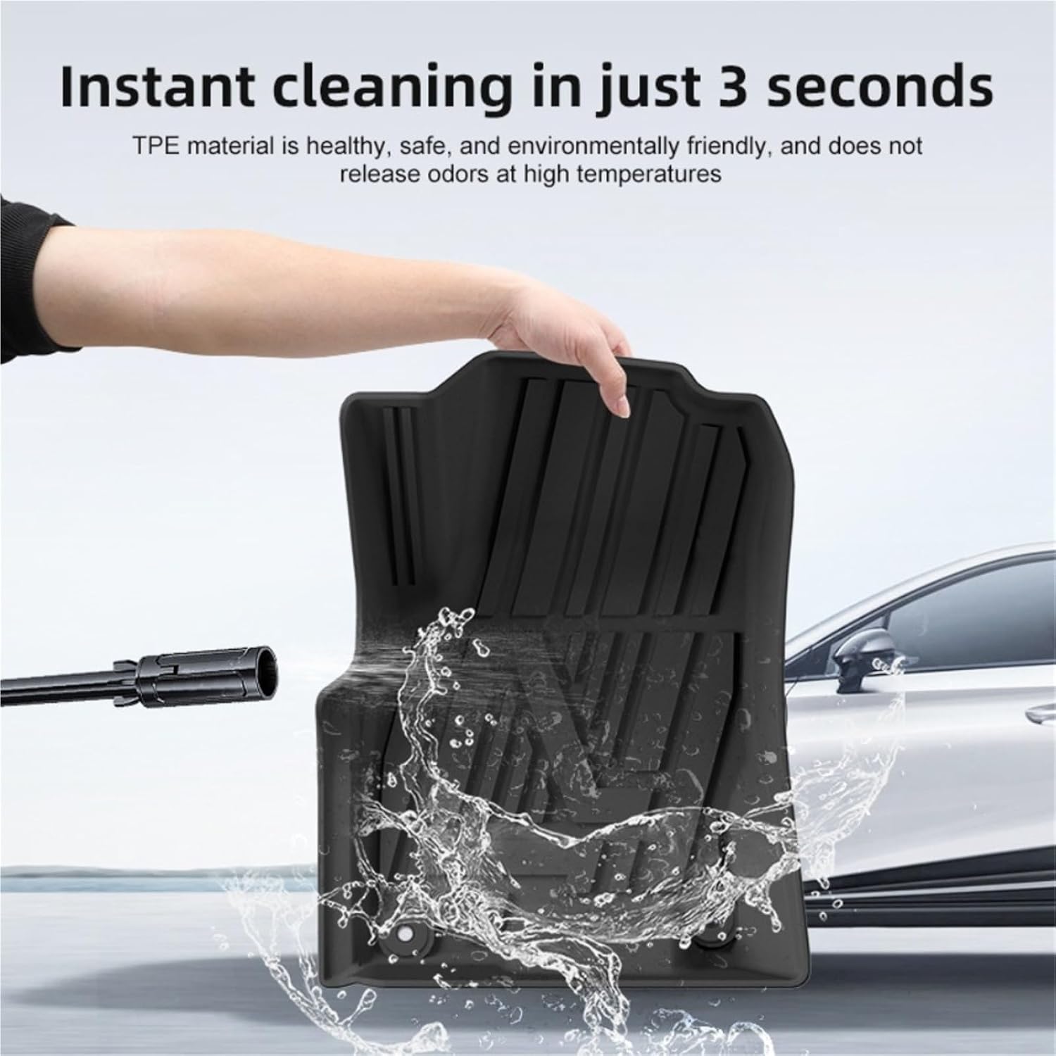for Kia Tasman 2025 Models, Complete TPE Car Mats Including Rear Trunk Mat(Floor mat 3PCS)
