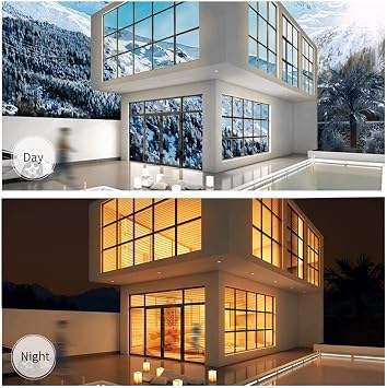 HOHOFILM Self-Adhesive Window Film One Way Mirror Film Daytime Privacy Decorative Heat Control Anti UV Window Tint for Home and Office, Silver 35.4x78.7