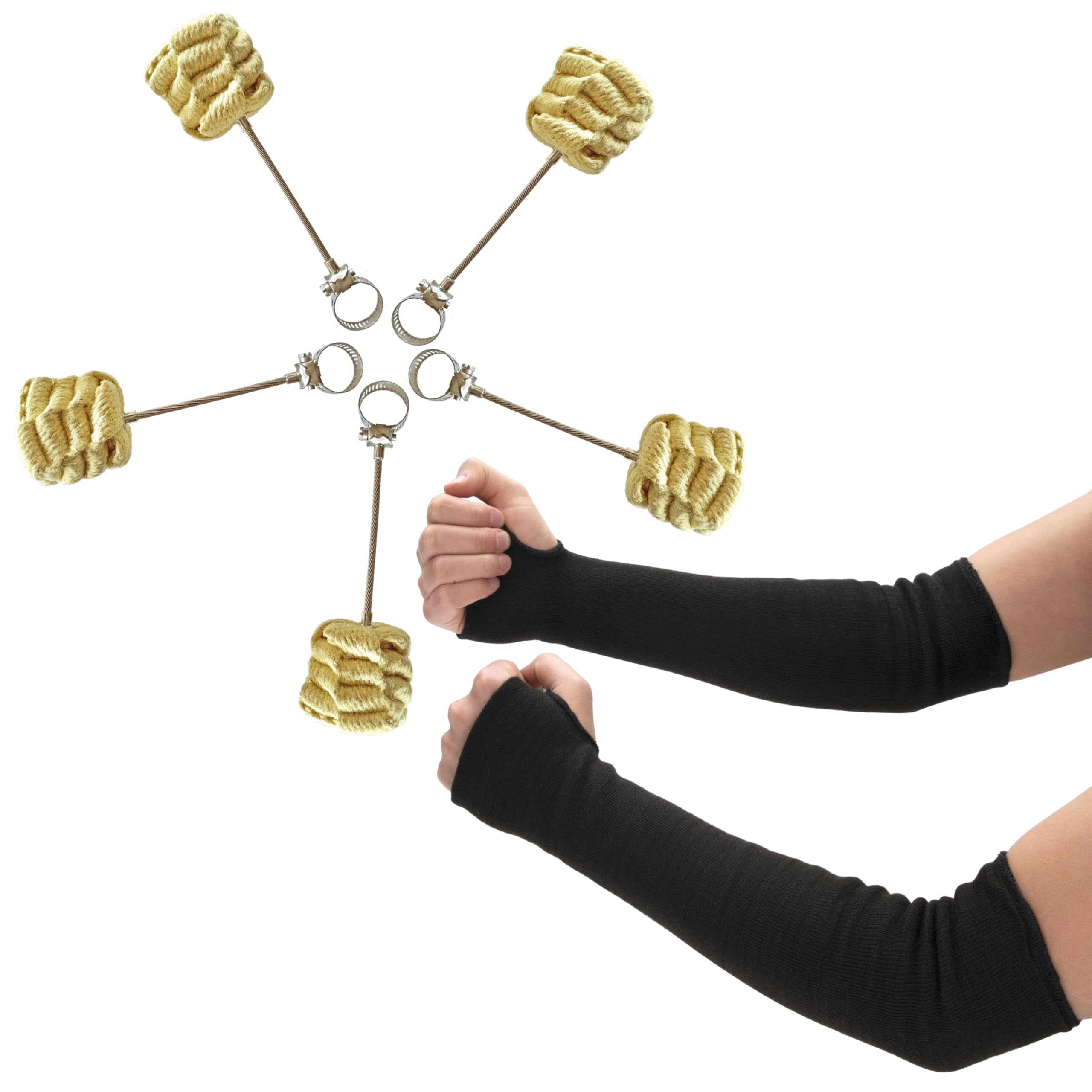 Synergy FlowArts Quick Wicks 5-Pack, Turn Any Hoop into a Firehoop, The Original Detachable Fire Wick for Hula Hoops, Choose Your Clamp Size (for 3/4"