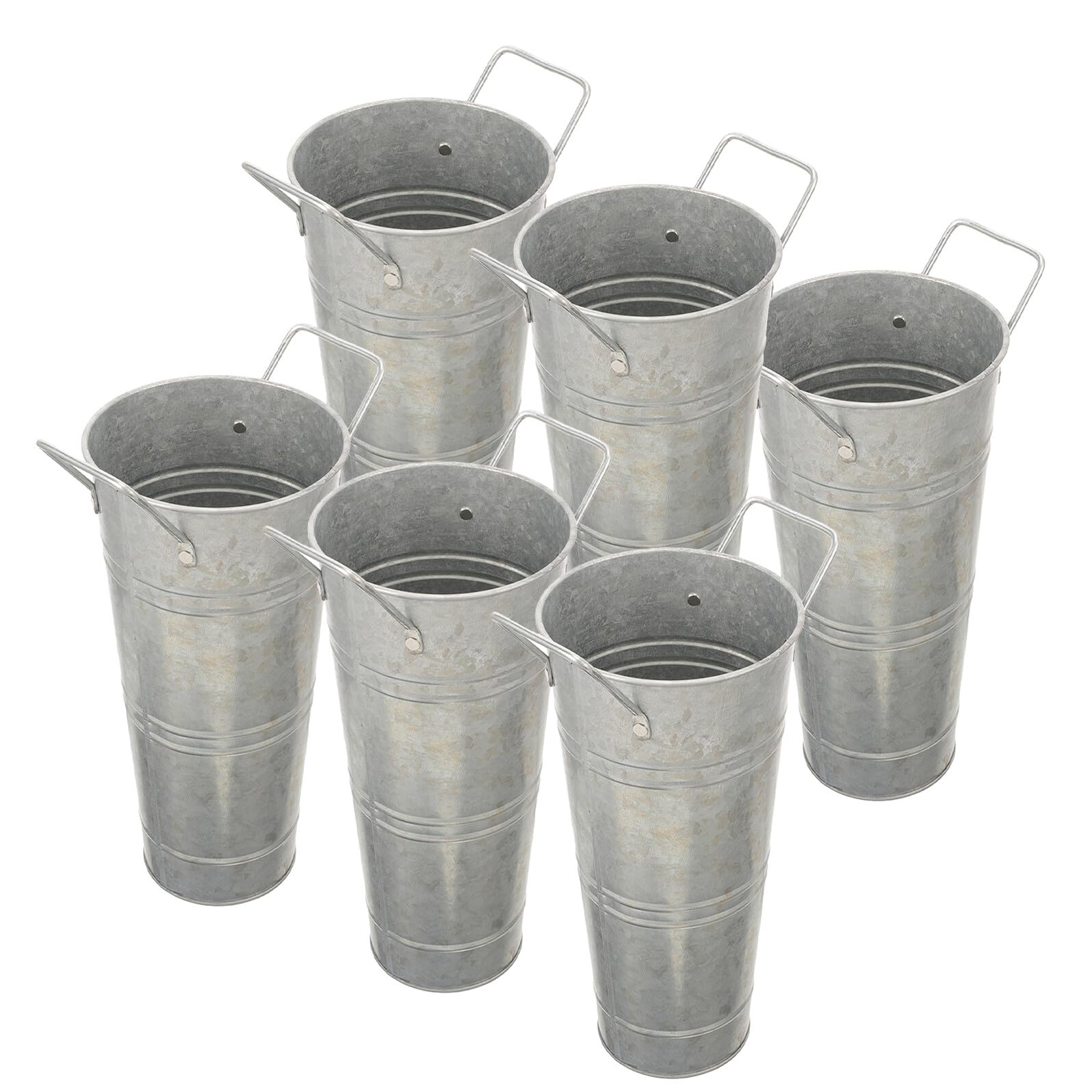 Vases de ferme métalliques pour décoration mariage et salon rétro