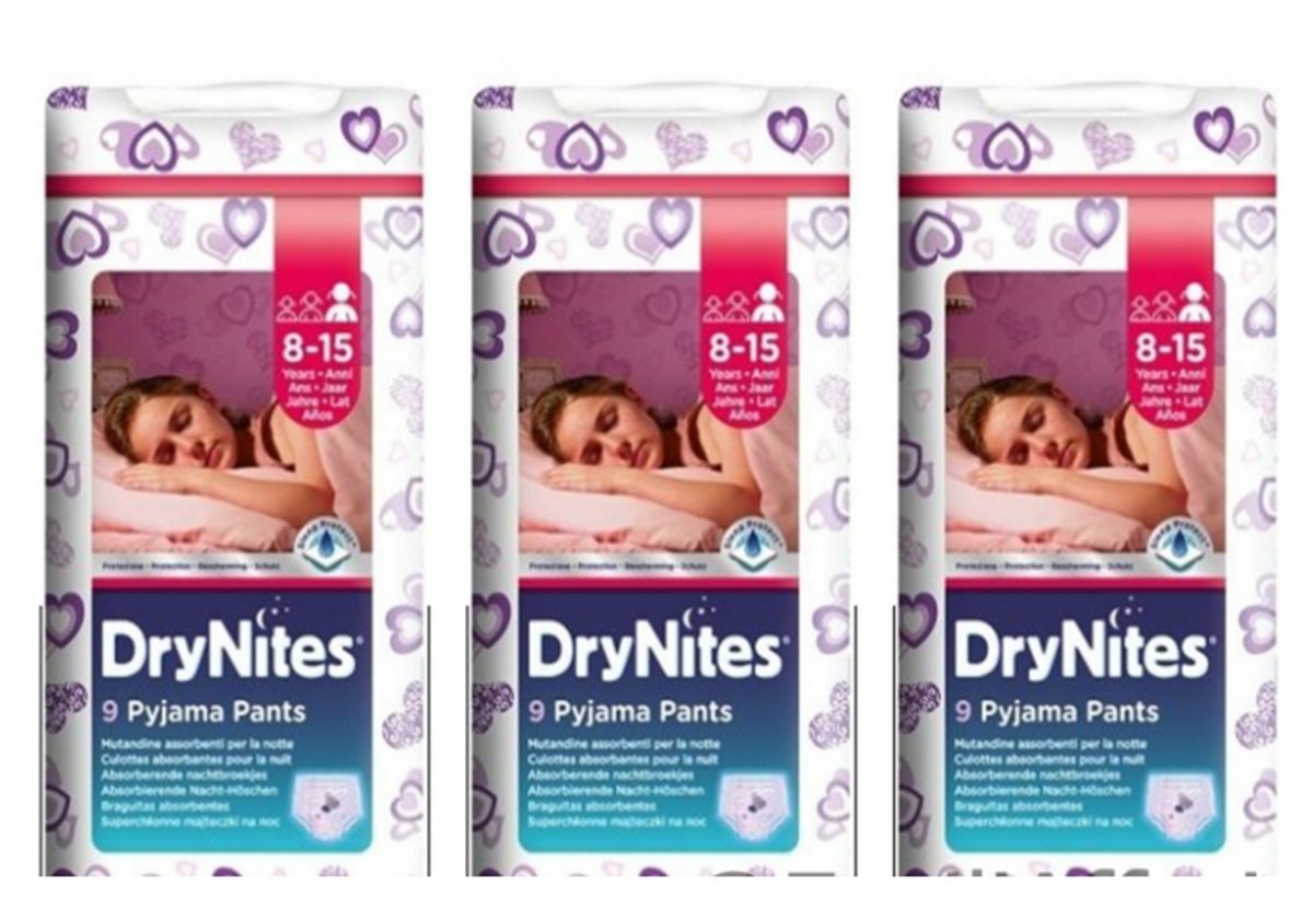 3 X Diapers panties Huggies DryNites Jumbo Girl Diaper Dry Nites 8 - 15