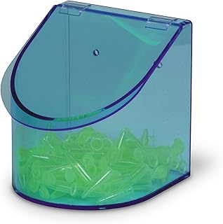 Heathrow Scientific HD23412 Neon Blue Acrylic Benchtop Dispensing Single Compartment Bin, 155mm Width x 155mm Height x 170mm Depth