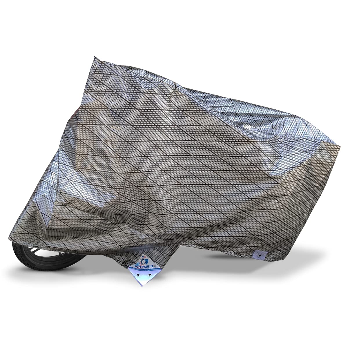 TUFFPAULIN Bike Cover, Standard Size, Silver Color, UV Protection & Water Resistant Dustproof Plastic Bike Body Cover for Two Wheeler, Scooter, Motor Cycle with Carry Bag- No. 1-image-46