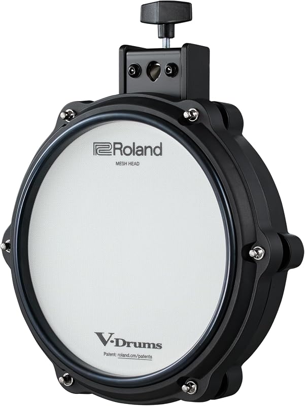 Roland PD-8H V-Pad | 8-inch Dual Zone V-Pad | Flagship-Inspired Feel & Response | Durable & Quiet | Rugged Hoop & Rubber Rim Design | Compatible with a Wide Range of Roland V-Drums