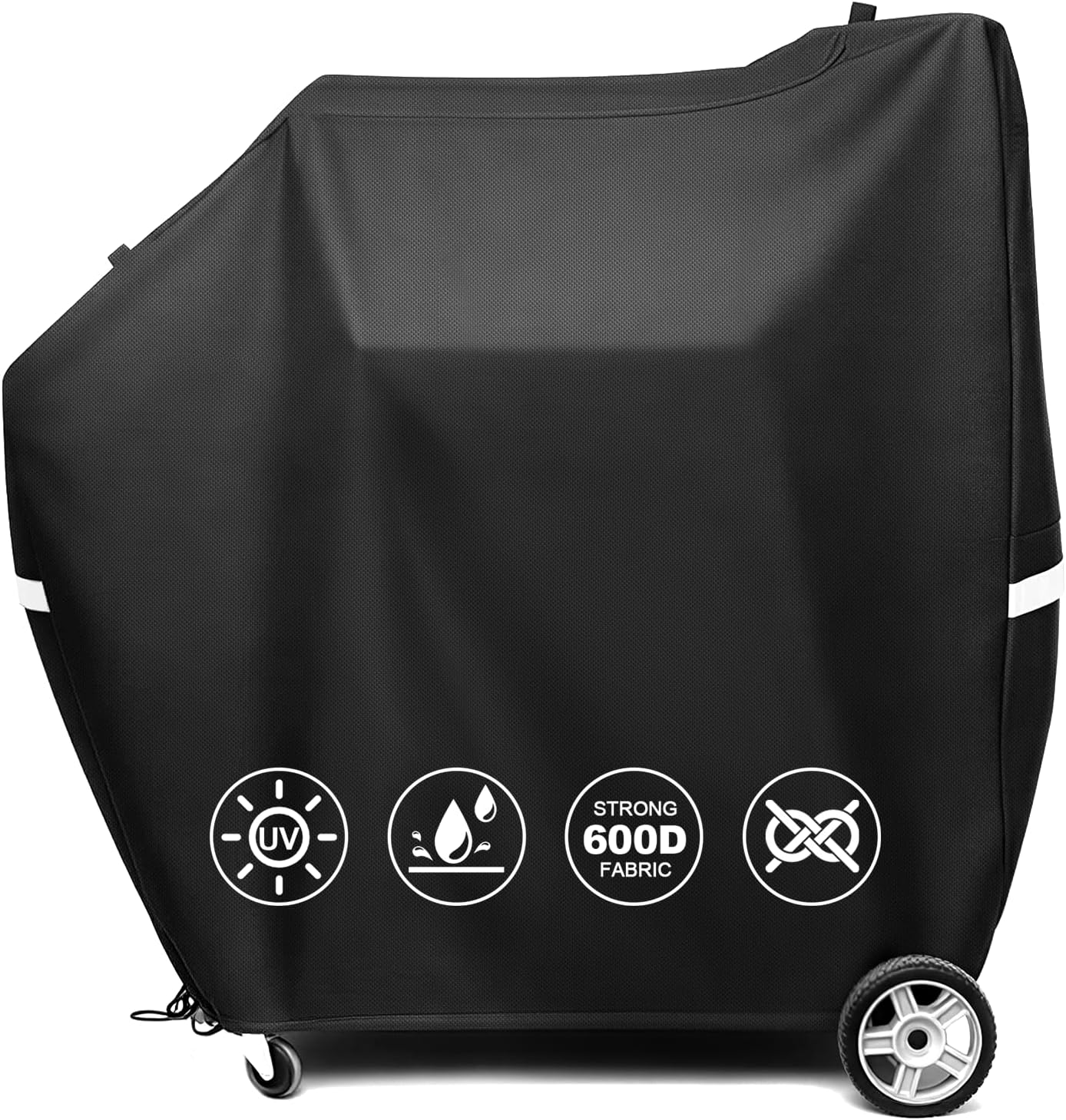 QuliMetal Smoker Cover for Masterbuilt Gravity Series 560, 800, 600, 900, Digital Charcoal Grill Cover, Compatible with MB20080220 & MB20040221, 600D Waterproof Material, Black