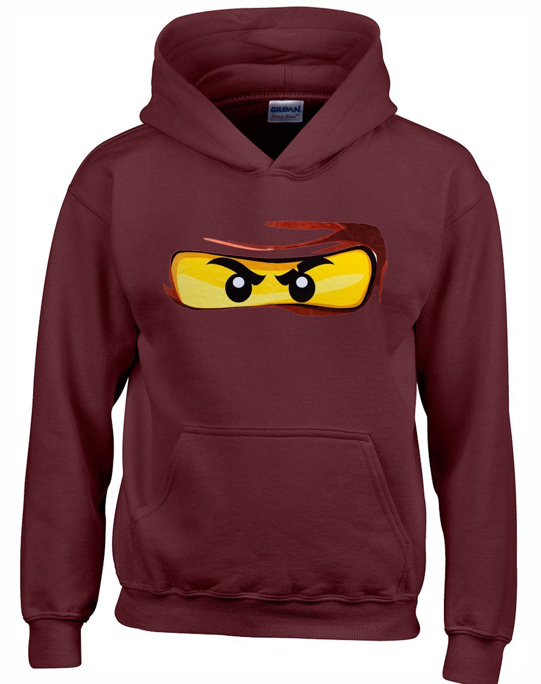 Crown Designs Men's Maroon Bricks Eyes Design Family Movie Film Inspired Gift Unisex Hoodies For Wo & Teenagers - /Small