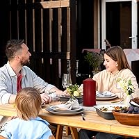 Vista 19 de Unscented 3x4 3x6 3x8 Inch Pink Pillar Candles, 3 Packs Dripless Long Lasting Large Solid Pastel Colored Different Sizes Cylinder Column Candles for