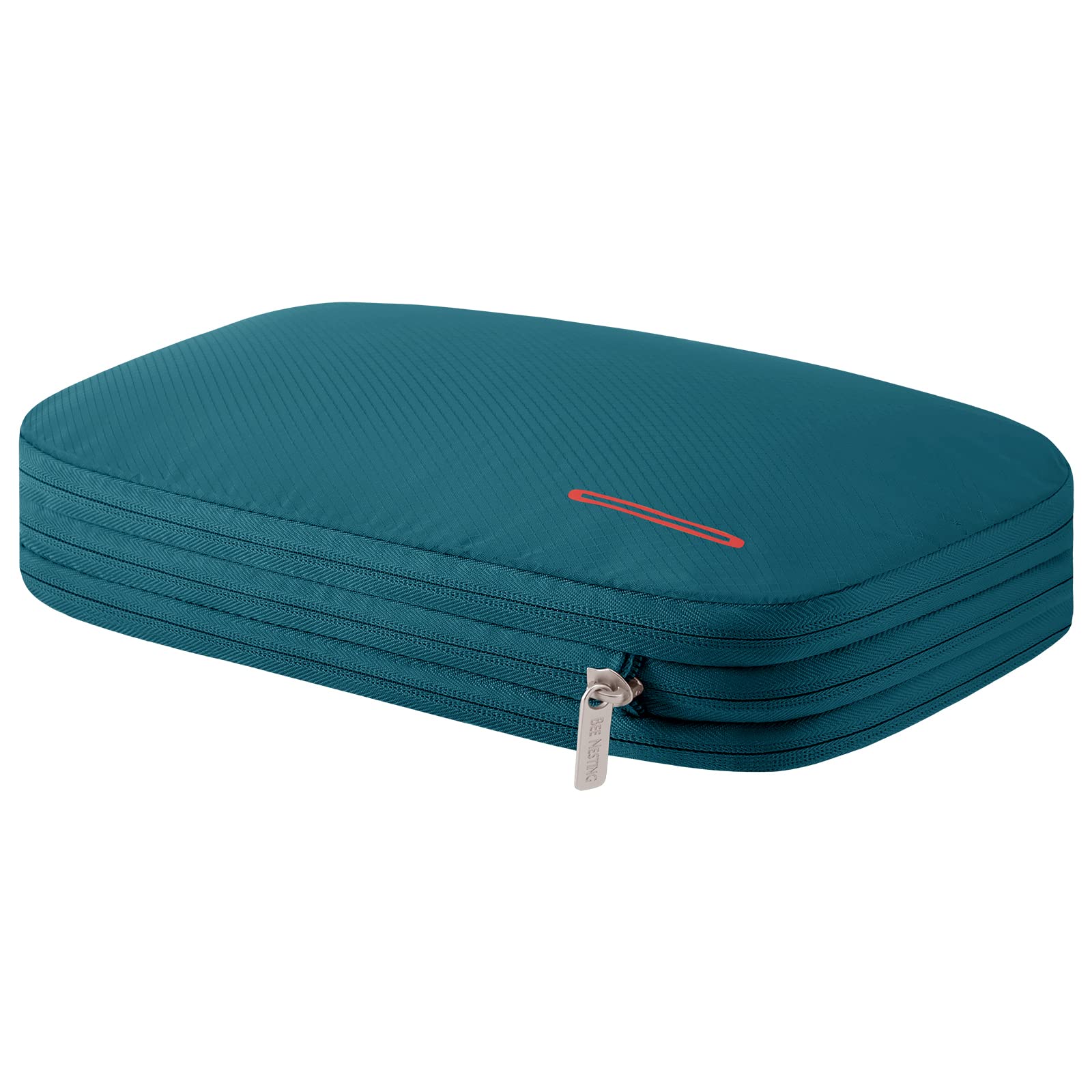 Bee Nesting Double Sided Small Compression Packing Cubes Bags, 9L (Dark Green)