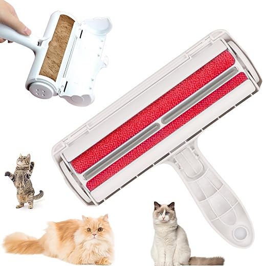 Zehrai Roller Pet Hair Remover, Reusable Lint Roller, Pet Hair Roller for Cat and Dog, Couch, Carpet, Clothing and Bedding - Portable Lint Rollers, Perfect Dog Fur Remover Tool