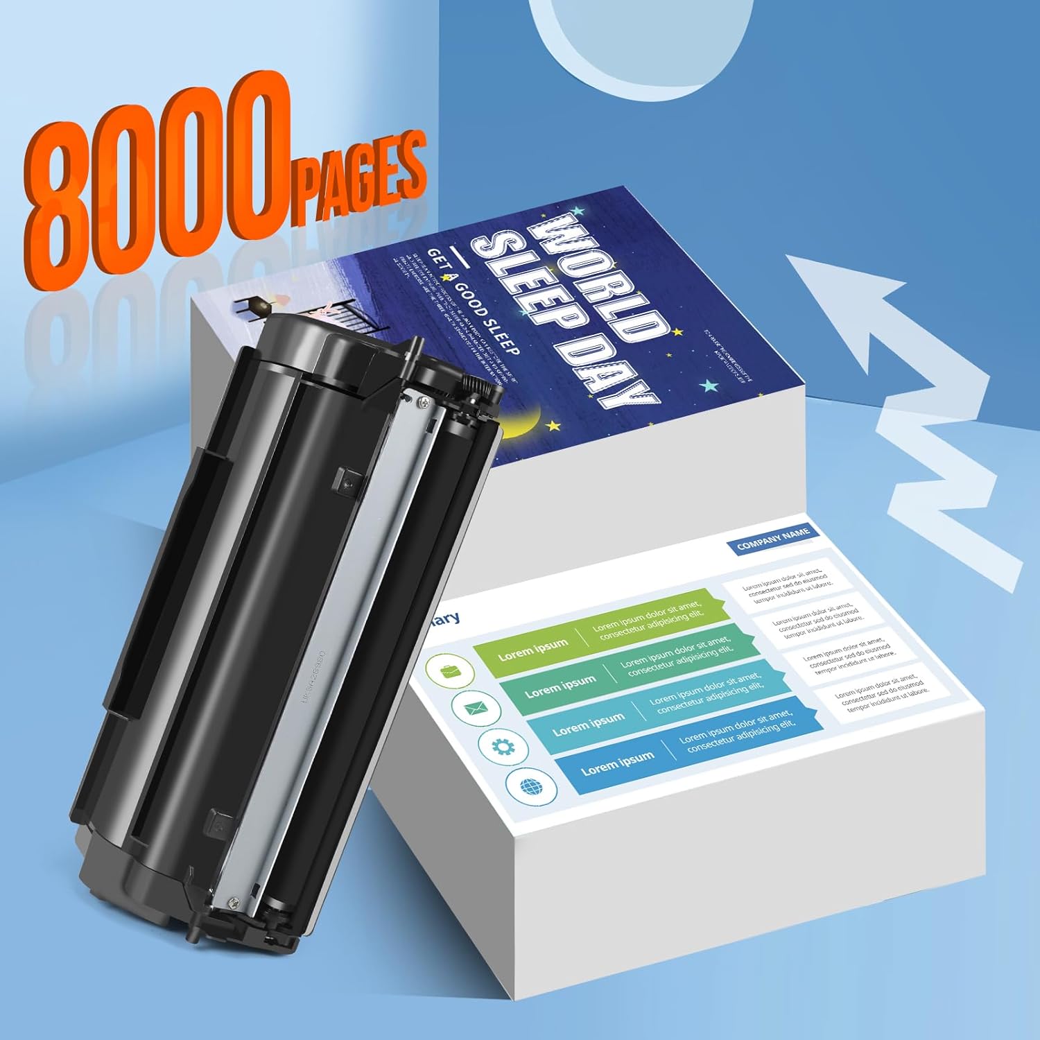 for Xerox B305 B310 B315 Toner Cartridge (with Chip), 8000 Pages High Capacity 006R04377 Compatible 006R04376 006R04378 Black Ink Cartridge Replacement for Xerox B310 B315 B305 Printer (1 Pack)