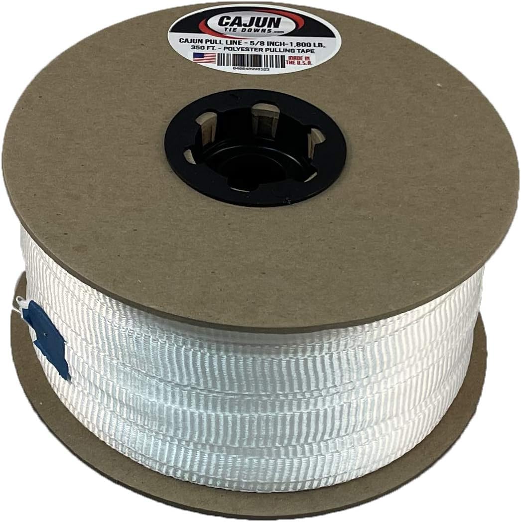 Sponsored Ad - Cajun Pull Line - Polyester Pulling Tape (White, 350 Feet)