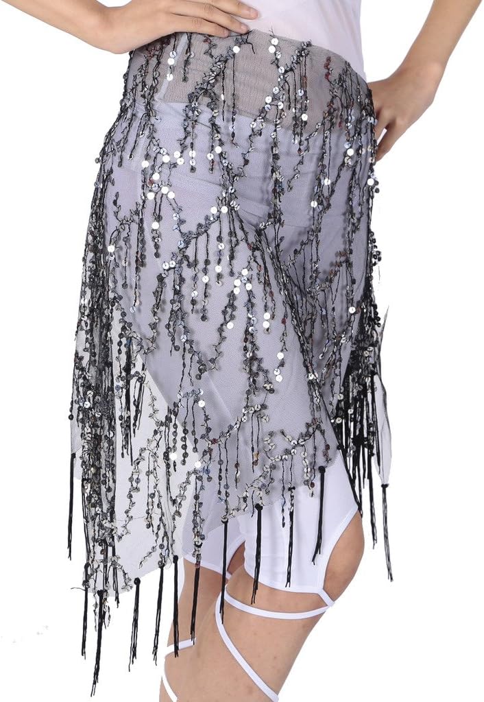 Belly Dance Sequin Triangle Hip Scarf - Image 2