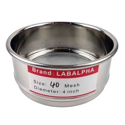 Miniatura 38 de LABALPHA 20 tamices de laboratorio de malla, tamiz de prueba #20 malla, 4 '' de diámetro, paño de alambre de acero inoxidable 304 (0.035 in)