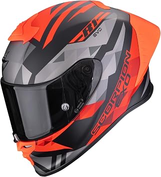 Scorpion EXO-R1 Evo II Air Valere Full Face Helmet, schwarz/grau/rot, M 57/58