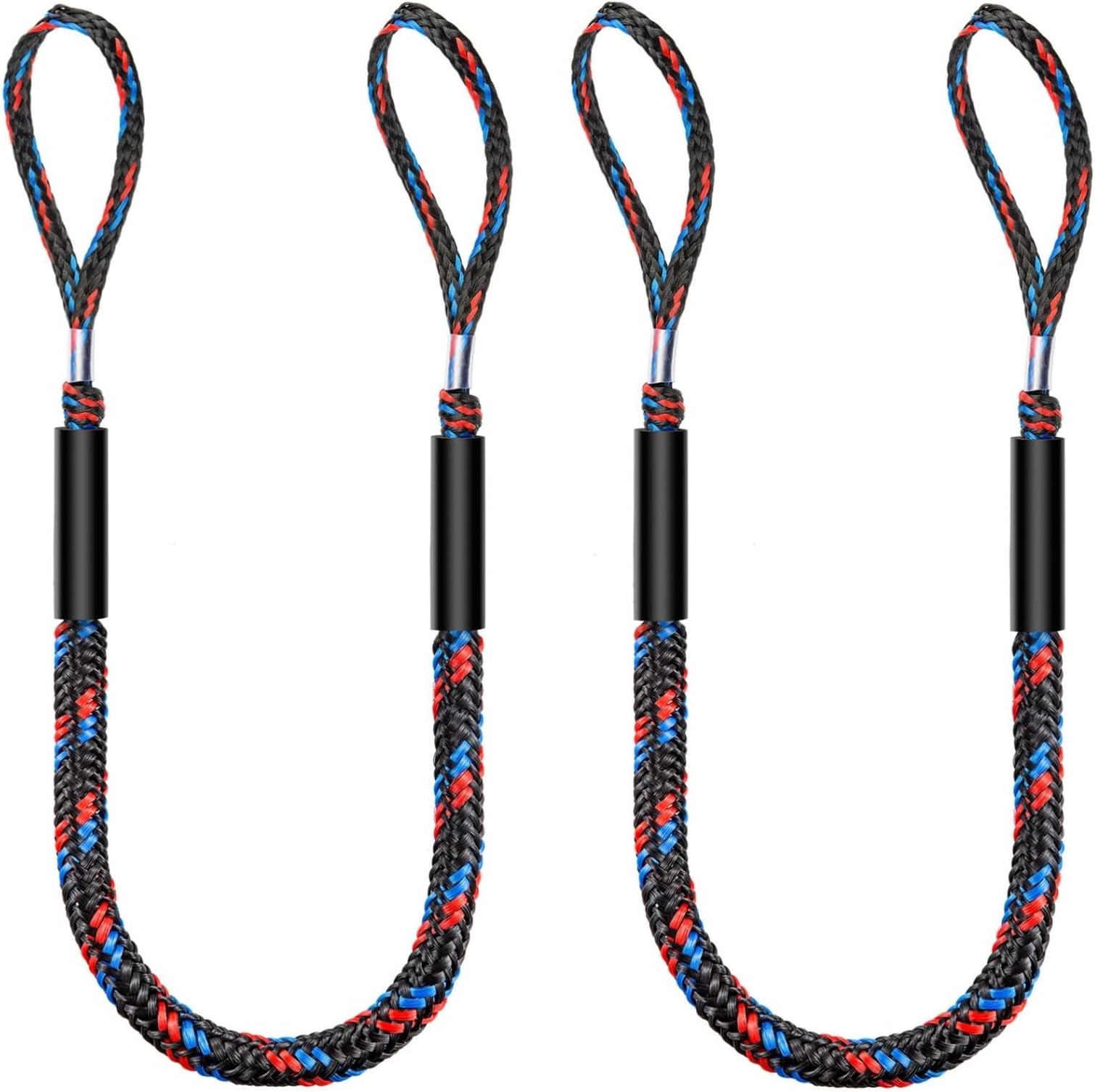 2Pcs Boat Dock Line, Bungee Cords for Boats, Boating Gifts for Men, Boat Accessories, Pontoon Accessories, Perfect for Jet Ski, SeaDoo, Yamaha WaveRunner, Kayak, Pontoon (4 Feet)
