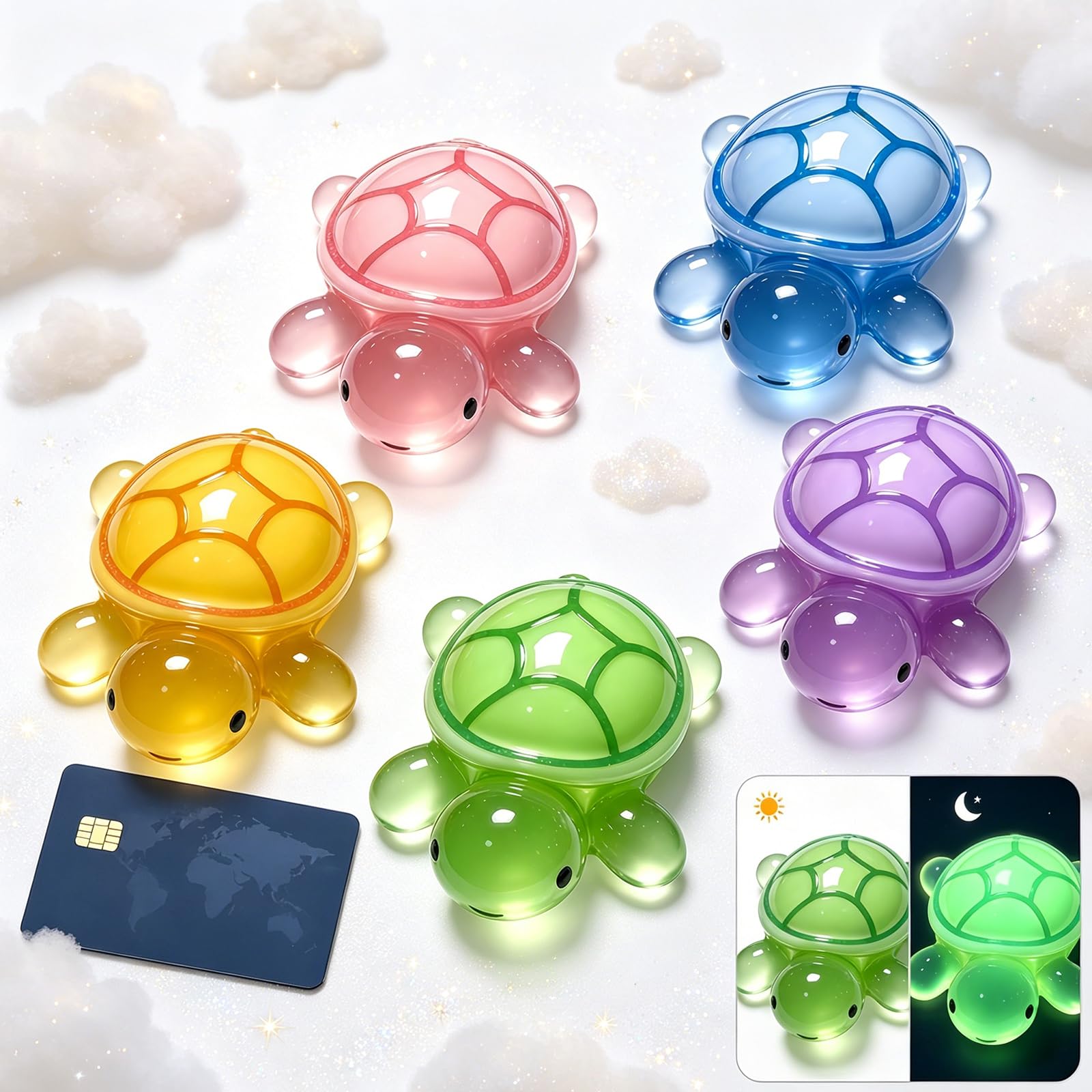 Amazon.com: LIFCIUSO 5 Pcs Large Glow in The Dark 3D Resin Turtles