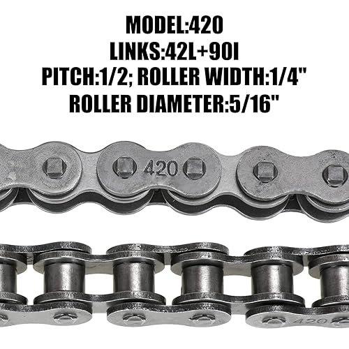 Miniatura 21 de YOXUFA Cadena de repuesto 420 para Coleman Mini Bike CT200U BT200X CT200U-EX Baja Warrior MB165 MB200 Predator 212cc 196cc 200cc 6.5hp Powersports