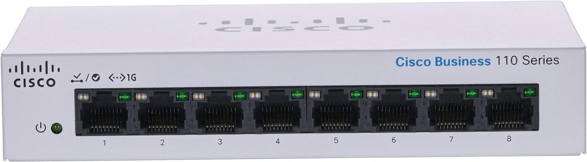 Cisco Business CBS110-8T-D Unmanaged Switch | 8 Port GE | Desktop | Ext PS | Limited Lifetime Protection (CBS110-8T-D)