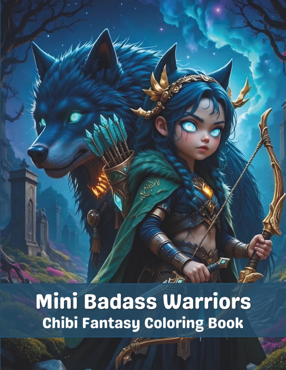 Mini Badass Warriors: Chibi Fantasy Coloring Book for Adults and Teens (Enchanted Varius Chronicles: Fantasy Grayscale Coloring Books for Adults and Teens)