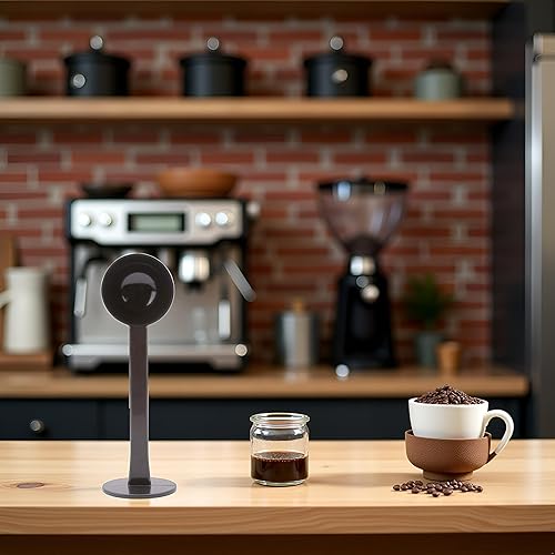 Miniatura 2 de Cuchara de grano de café gris 2 en 1, cuchara de tamper, herramienta de té para café en granos, cucharas de café de medición de café