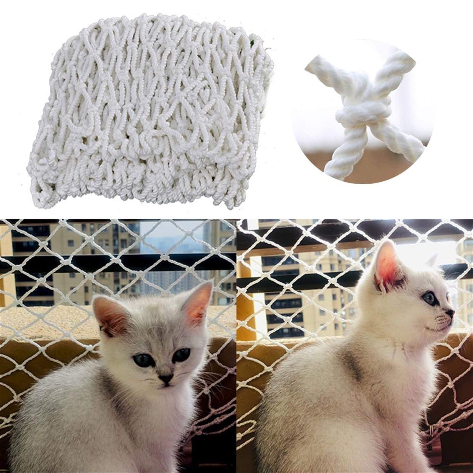 Kinder Sicherheit Netting Gebäude Seil Gegen Fallende Netz Nylon Netz Balkon Fenster Treppe Schutz Safe Zaun Katze Hund (Length : 5m, Width : 8m)