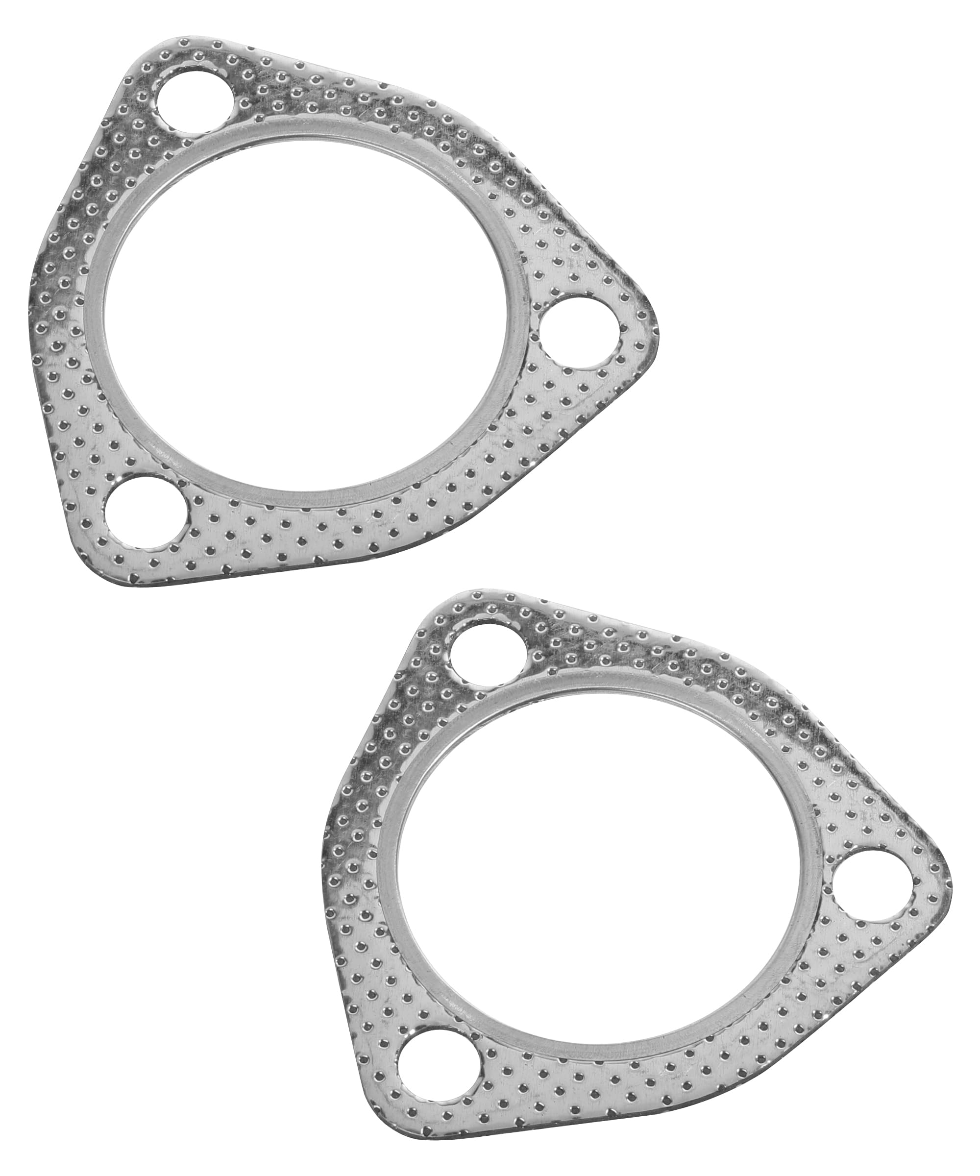 RACOONA 2PCS Exhaust Gasket,Car Accessories High Temp Exhaust Gasket with SS Fire Ring,Bolt Exhaust Flange Gasket,Exhaust Gasket Replacement,Used for Exhaust Turbo Catback Headers(2.5")