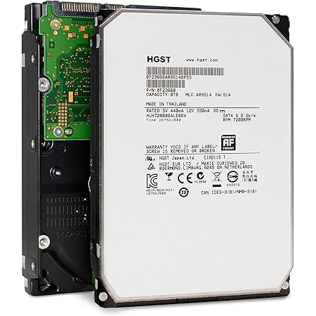 HGST Ultrastar He8 HDD HUH728080ALE604 8TB 7200RPM 128MB Cache SATA 6.0Gb/s 3.5-Inch Enterprise Server Data Center Hard Drive (Renewed)